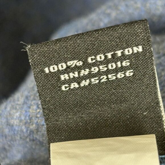 Straight Down Sweater Men Large Golf Knit Blue Solid Pullover Preppy Button Neck - Picture 14 of 14